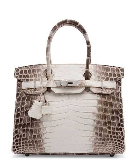 hermes birkin himalayan crocodile matte 30 white/brown|hermes himalayan birkin bag price.